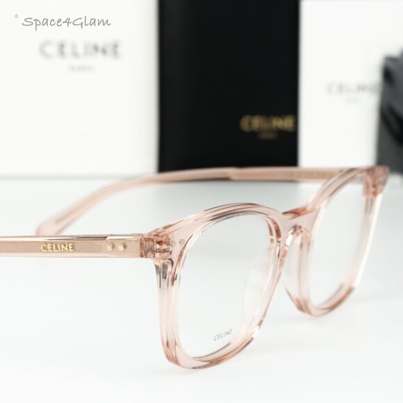 Celine Women Eyeglasses Shiny Rose Demo Square CL50058I THIN 074 BRAND NEW - Picture 1 of 8